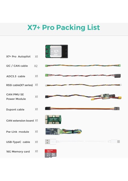X7+ Pro Flight Controller Uçuş Kontrol Kartı Otopilot Sistemi STM32H743 Işlemci ( Distribütör Garantili )