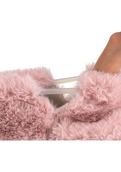 Furry Furry Pembe Kürk Barefoot Patik