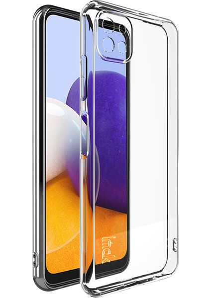 Samsung Galaxy A22 4g Kılıf Şeffaf Silikon Kamera Korumalı 3D