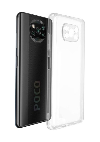 Poco X3 Pro Kılıf Şeffaf Silikon Kamera Korumalı 3D