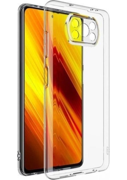 Poco X3 Pro Kılıf Şeffaf Silikon Kamera Korumalı 3D