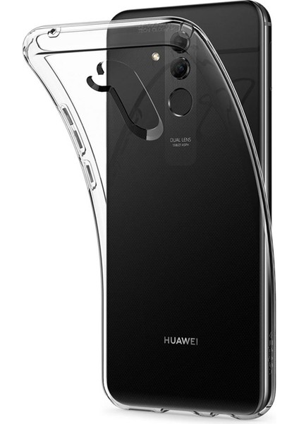 Huawei Mate 20 Lite Kılıf Şeffaf Silikon Kamera Koruma