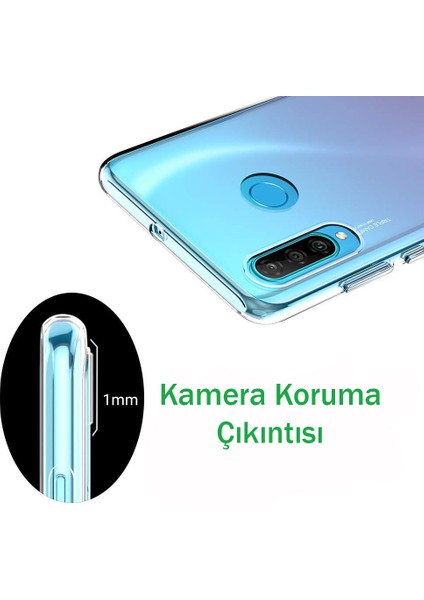 Huawei Mate 20 Lite Kılıf Şeffaf Silikon Kamera Koruma