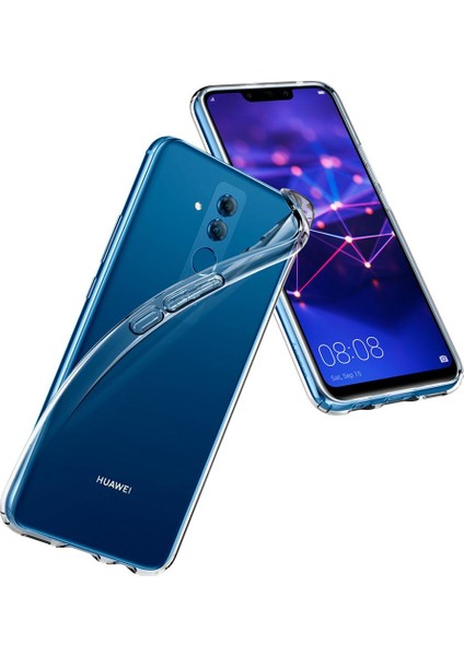 Huawei Mate 20 Lite Kılıf Şeffaf Silikon Kamera Koruma