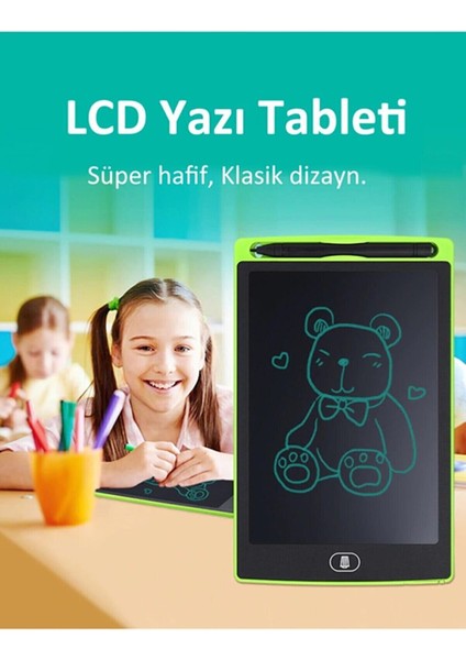 12" Büyük Boy Dijital Çocuk Yazı Tahtası Grafik Çizim Tableti LCD 12" Inc Ekran