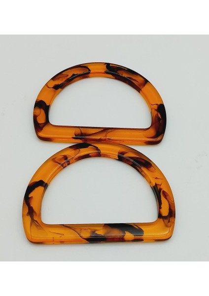 D Model Leopar Desen Kehribar Renk Akrilik Çanta Sapı modelleri