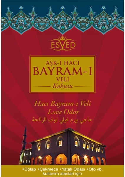 Dolap ve Çekmece Kokusu Hacı Bayram Veli Kokusu - 4 Adet