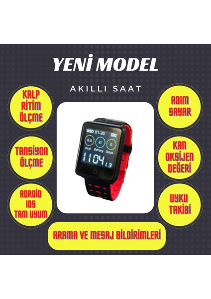 F3 IOS/ANDROİD UYUMLU AKILLI KOL SAATİ