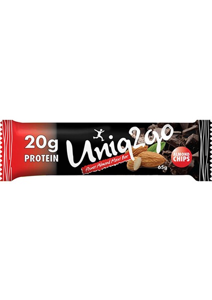 UNIQ2GO Power Bademli ve Proteinli Maxi Bar 65 gr