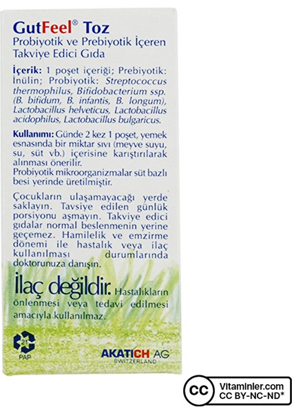 Gut Feel Probiyotik Prebiyotik 20 Saşe fırsatları