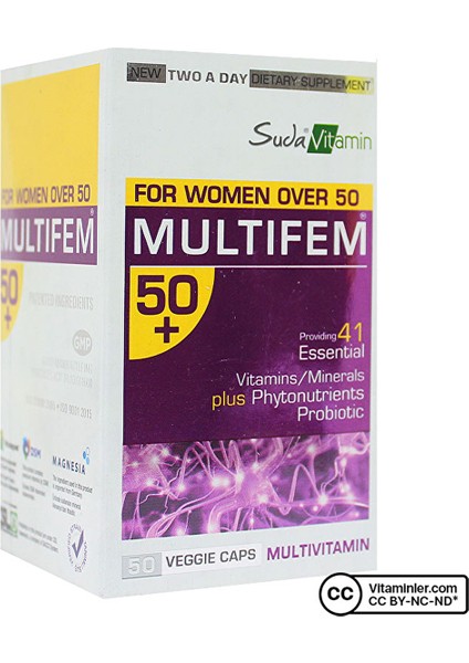 Suda Vitamin Multifem 50+ Multivitamin 50 Kapsül