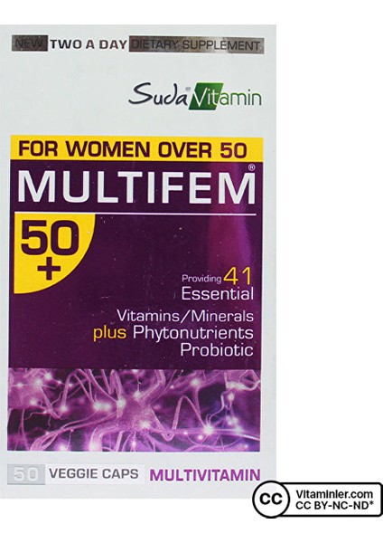 Suda Vitamin Multifem 50+ Multivitamin 50 Kapsül