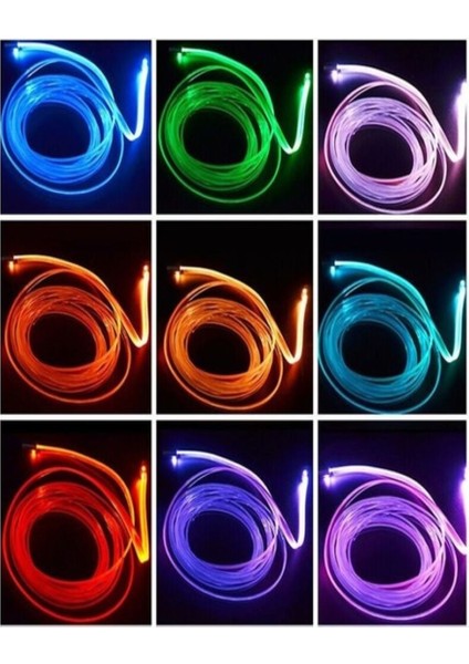 Araç Içi Atmosfer Ambiyans LED Neon Rgb App Kontrollü 5 Parça