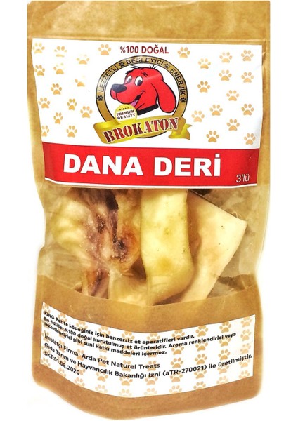 Köpekler Için Aperatif Dana Deri 3'lü