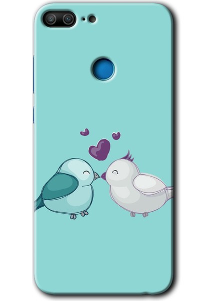 Honor 9 Lite Kılıf Hd Desen Baskılı Arka Kapak - Mutlu Kuşlar