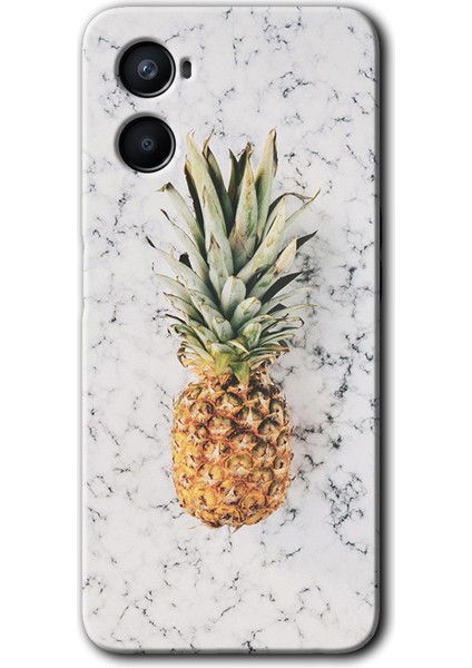 Oppo Reno 3 Kılıf Hd Desen Baskılı Arka Kapak - Ananas