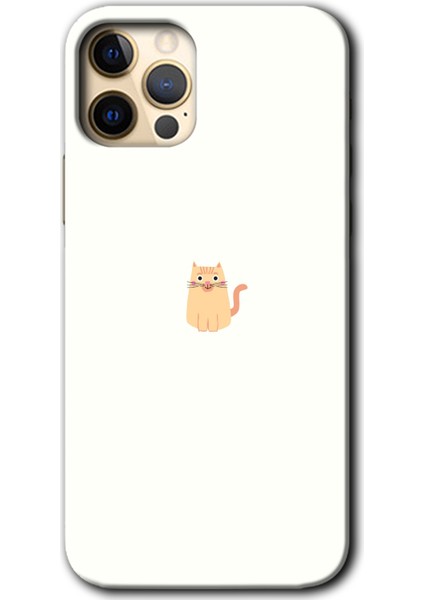 Apple iPhone 11 Pro Max Kılıf Hd Desen Baskılı Arka Kapak - Cat Minimalism