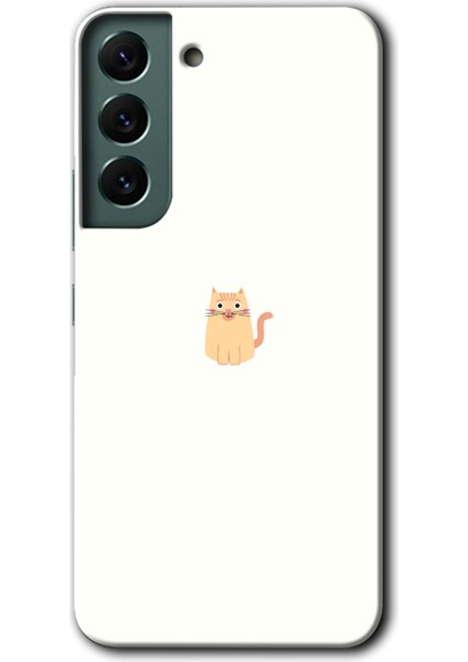 Samsung Galaxy S22 Plus Kılıf Hd Desen Baskılı Arka Kapak - Cat Minimalism