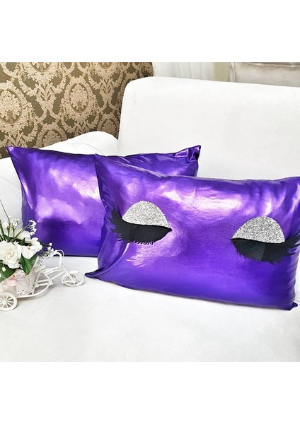 Lame Kumaş Kirpik Kırlent Kılıfı 2'li Set 35 x 55 Cm