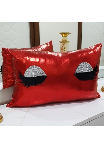 Lame Kumaş Kirpik Kırlent Kılıfı 35 x 55 Cm