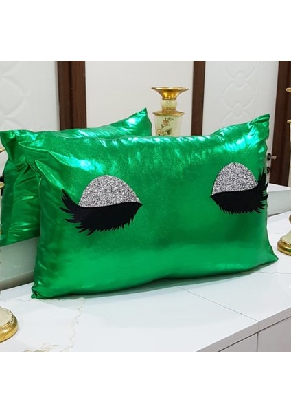 Lame Kumaş Kirpik Kırlent Kılıfı 35 x 55 Cm