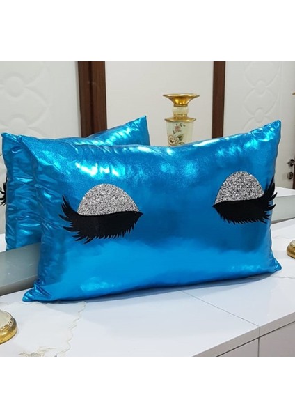 Lame Kumaş Kirpik Kırlent Kılıfı 35 x 55 Cm