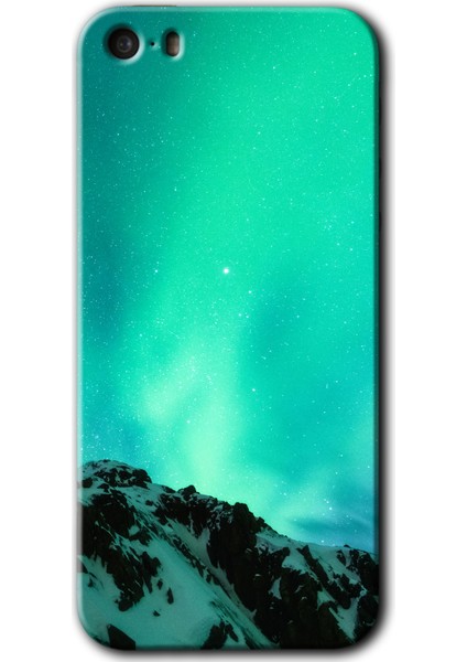 Apple iPhone 5s Kılıf Hd Desen Baskılı Arka Kapak - Aurora