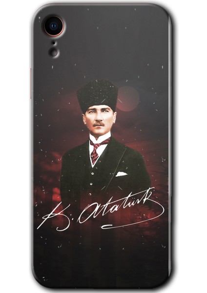 Apple iPhone Xr Kılıf Hd Desen Baskılı Arka Kapak - Kemal Atatürk