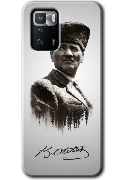 Poco X3 Gt Kılıf Hd Desen Baskılı Arka Kapak - Mustafa Kemal Atatürk