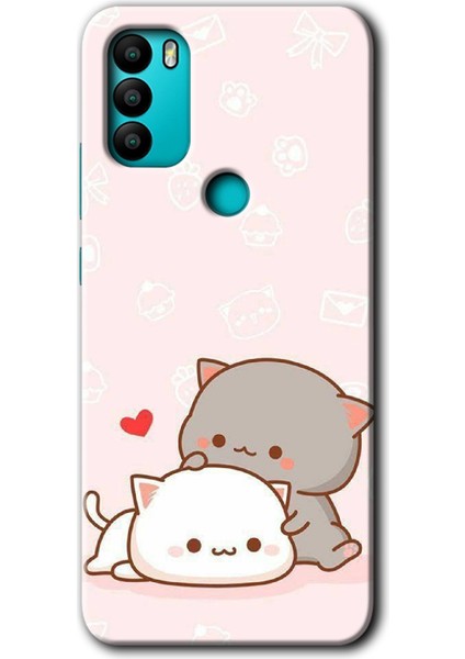 General Mobile Gm 21 Plus Kılıf Hd Desen Baskılı Arka Kapak - Kedi Aşkı