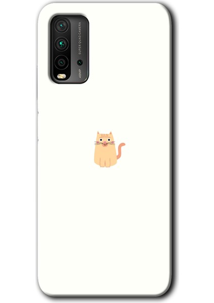 Poco M3 Kılıf Hd Desen Baskılı Arka Kapak - Cat Minimalism