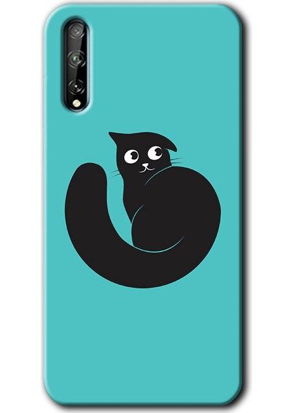 Huawei P Smart S Kılıf Hd Desen Baskılı Arka Kapak - Cat Vector
