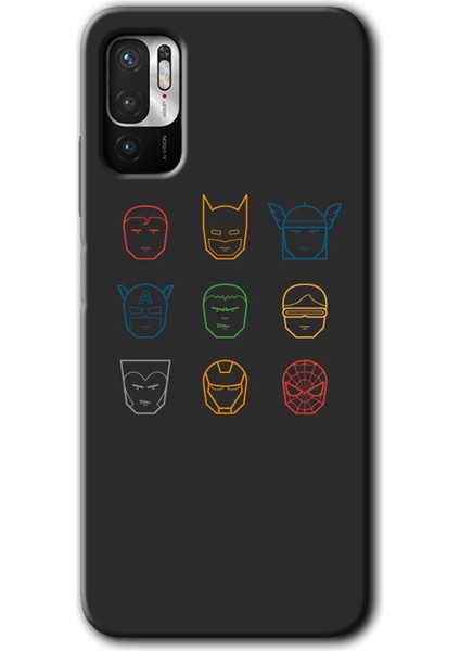 Poco M3 Pro Kılıf Hd Desen Baskılı Arka Kapak - Avengers Minimalism
