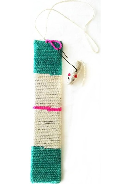 Fare Oyuncaklı Askılı Kedi Tırmalama Tahtası 50 cm