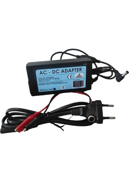 12 Volt Akülü Araba Uyumlu - 13.8 Volt Akü Şarj Cihazı Şarj Aleti Adaptör