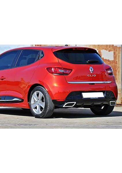Renault Clio 4 Sport Difüzör Piona Black + Egzoz Ucu Kromlar 2012 2013 2014 2015 2016