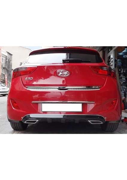 Hyundai I30 Sport Difüzör Piona Black + Egzoz Ucu Kromlar 2012 2013 2014 2015 2016 2017