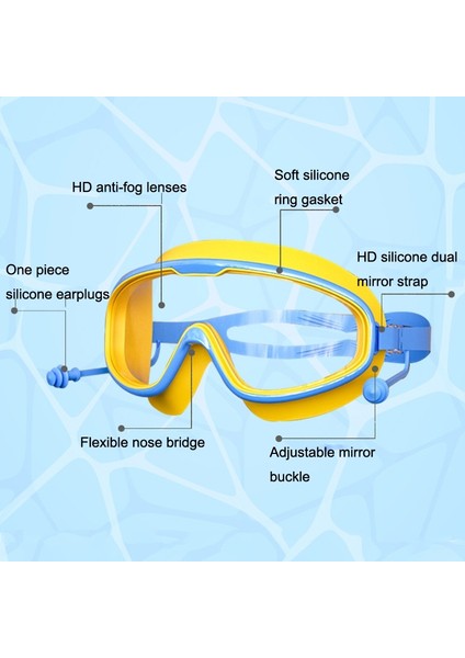 Fog Anti Hd Şeffaf Çocuklar Yüzme Goggles (Mor Pembe) (Yurt Dışından)