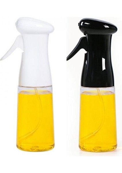 2 Adet Cam Sprey Yağdanlık Air Fryer Için Yardımcı Yağlık Mist Püskürtücü 2 Adet Siyah-Beyaz
