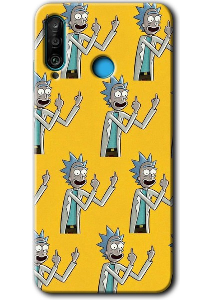 Huawei P30 Lite Kılıf Hd Desen Baskılı Arka Kapak - Rick Felsefesi