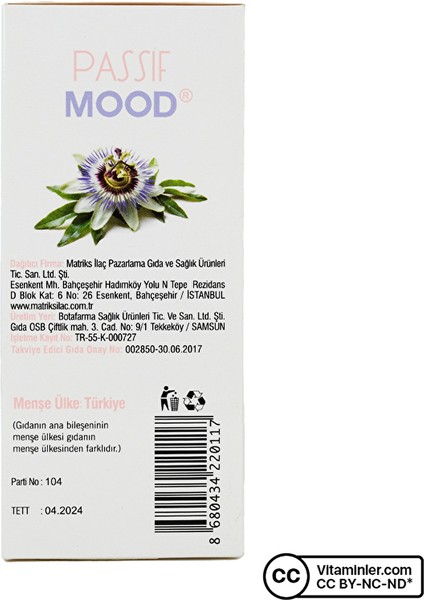 Passif Mood Passiflora Ekstraktı 180 ml