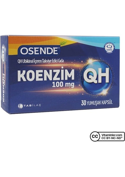 Tab Osende Koenzim Qh 100 Mg 30 Kapsül