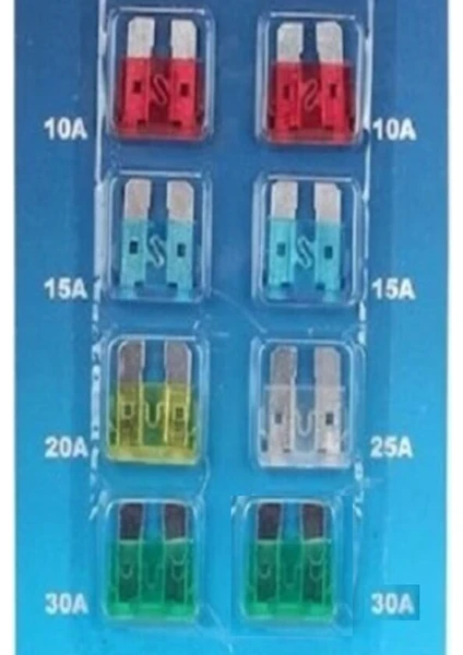 Araba Sigorta Seti 10'lu Mini Bıçak Sigorta Araba Bıçak Sigortası 10 Adet Bıçak Sigorta