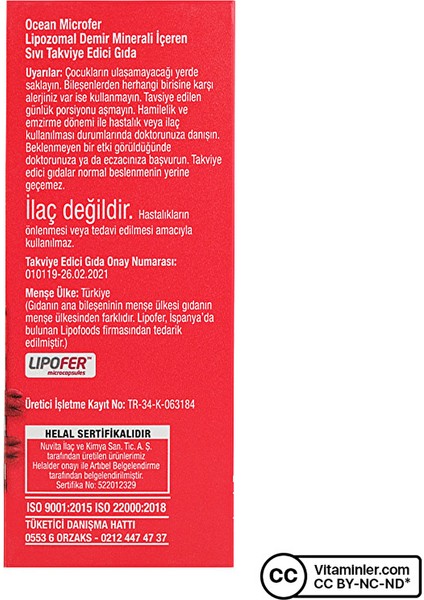 Ocean Microfer Şurup 250 ml