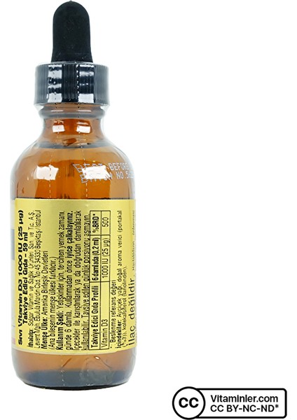 Vitamin D3 1000 Iu 59 ml Damla