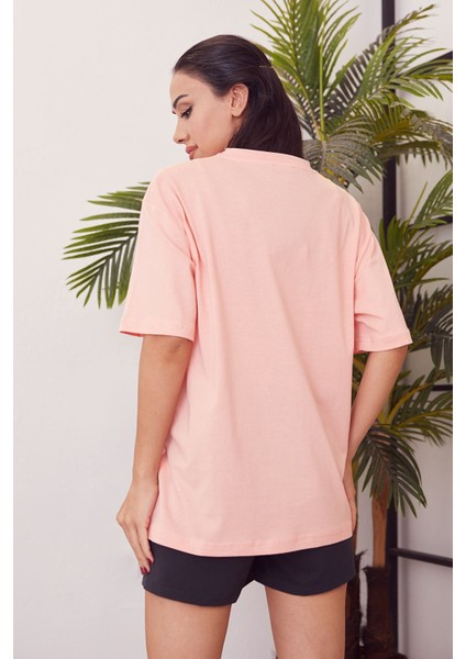 W Baskılı T-Shirt-Somon fiyatları