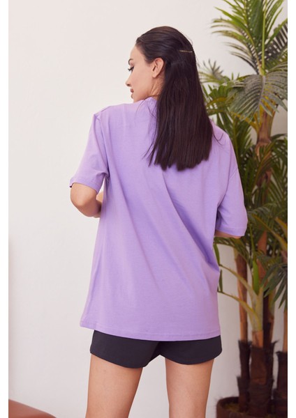 Basic T-Shirt-Mor fiyatları