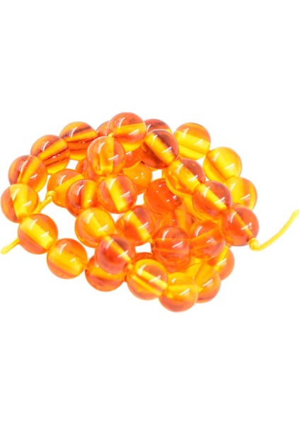 41X Sentetik Amber Clear Loose Yuvarlak Boncuklar Dıy Takı Için Delinmiş (Yurt Dışından)