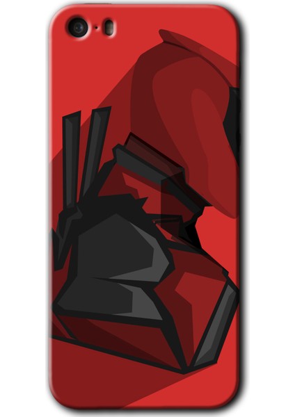 Apple iPhone 5s Kılıf Hd Desen Baskılı Arka Kapak - Deadpool