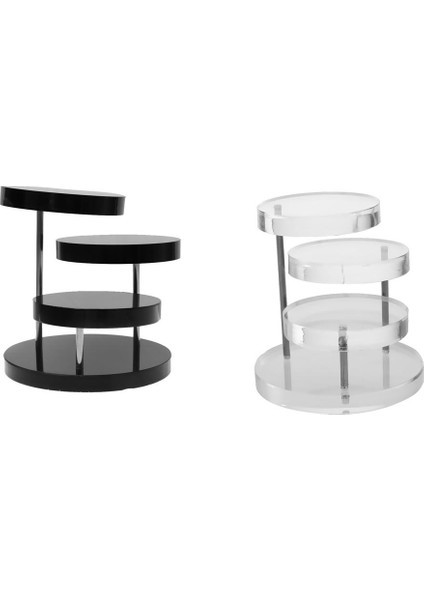 Moda 3-Tier Yuvarlak Masa Takı Perakende Ekran Standı Organizatör Vitrin (Yurt Dışından) fırsatları